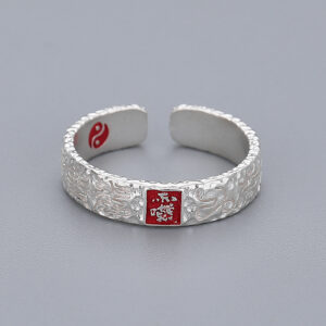 Cinnabar Inlay Leizu Ring