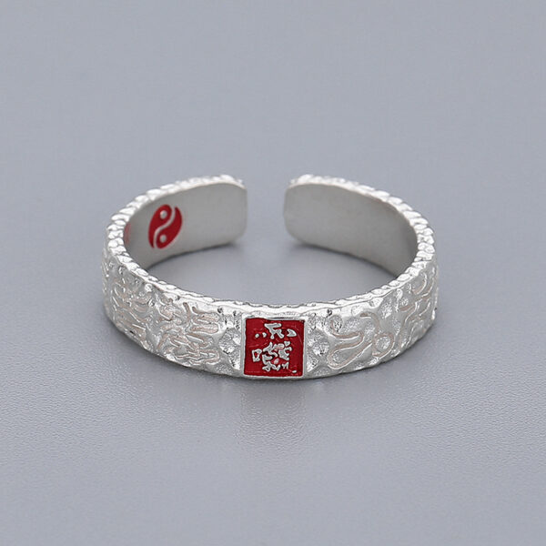 Cinnabar Inlay Leizu Ring